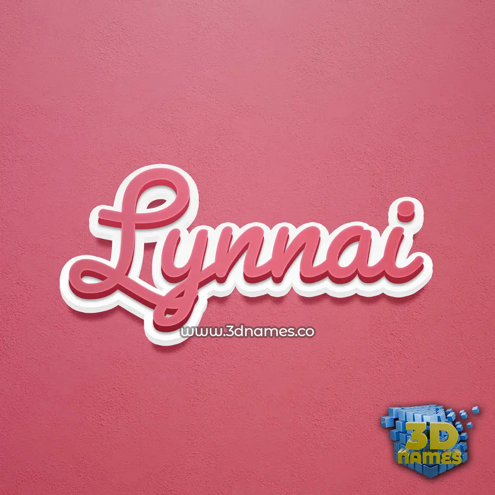 lynnai in Red Scribble style - 3D name wallpaper