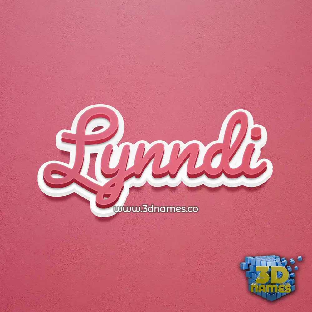 lynndi in Red Scribble style - 3D name wallpaper