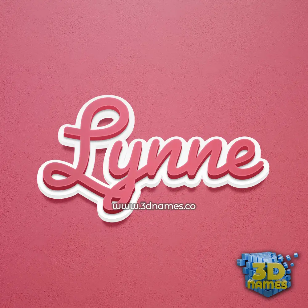 lynne in Red Scribble style - 3D name wallpaper