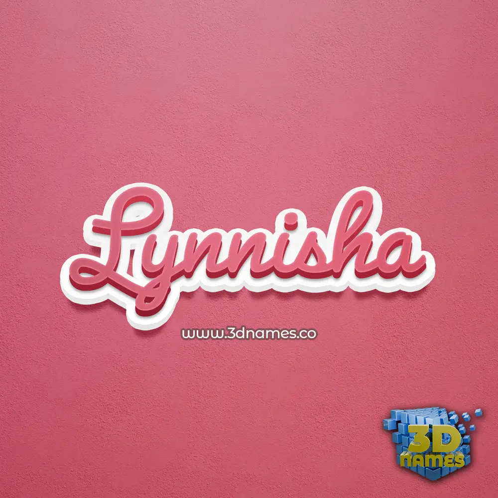 lynnisha in Red Scribble style - 3D name wallpaper