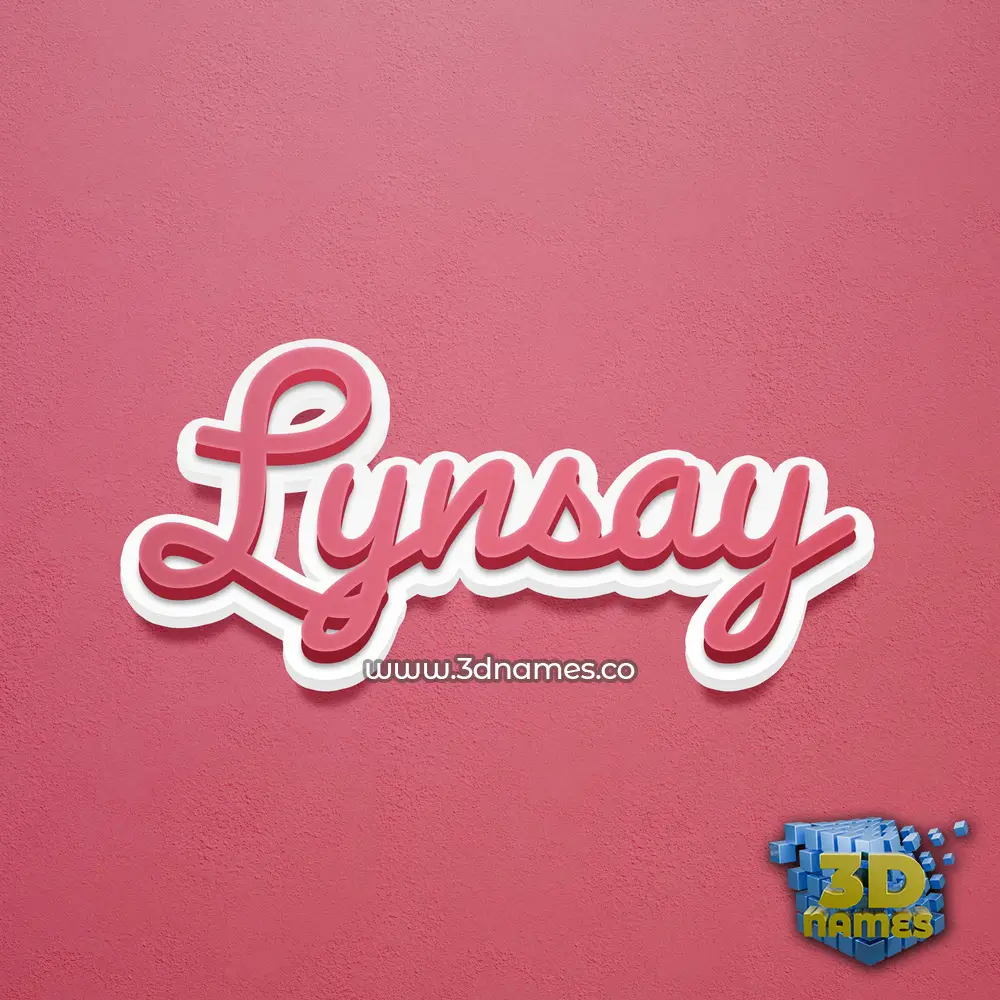 lynsay in Red Scribble style - 3D name wallpaper
