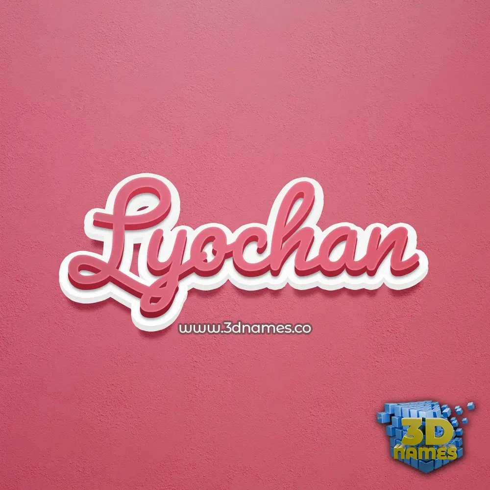 lyochan in Red Scribble style - 3D name wallpaper