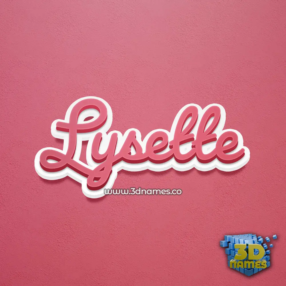 lysette in Red Scribble style - 3D name wallpaper