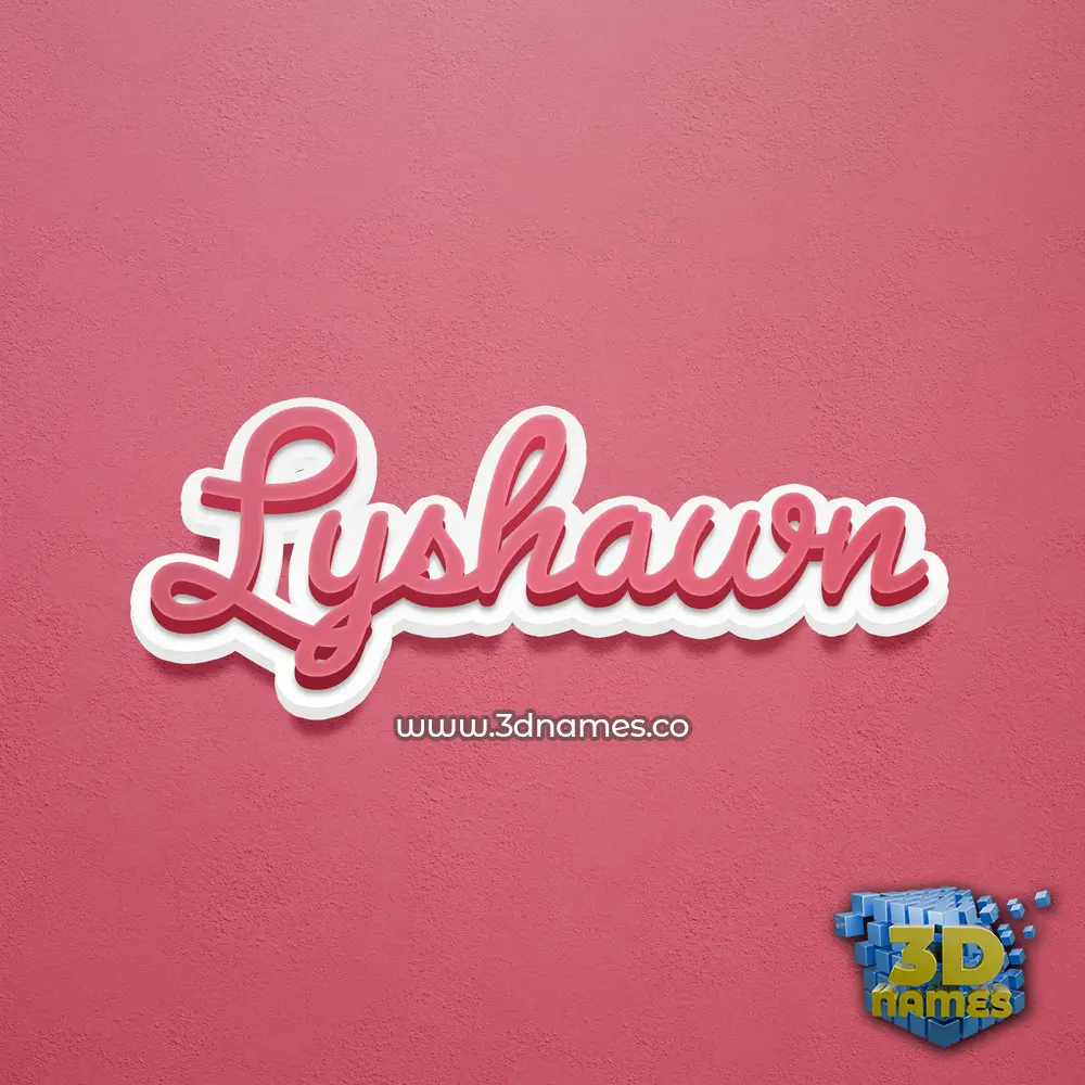 lyshawn in Red Scribble style - 3D name wallpaper