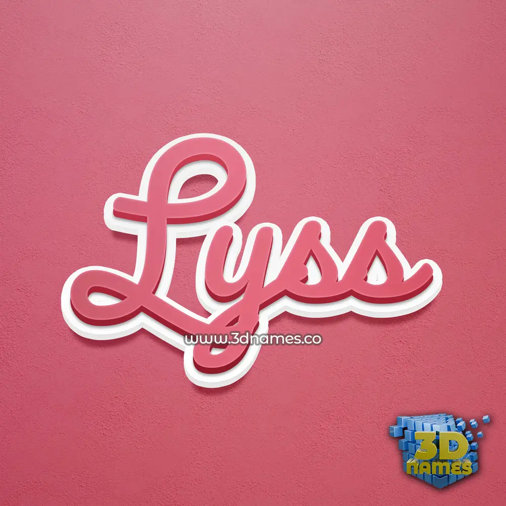 lyss in Red Scribble style - 3D name wallpaper