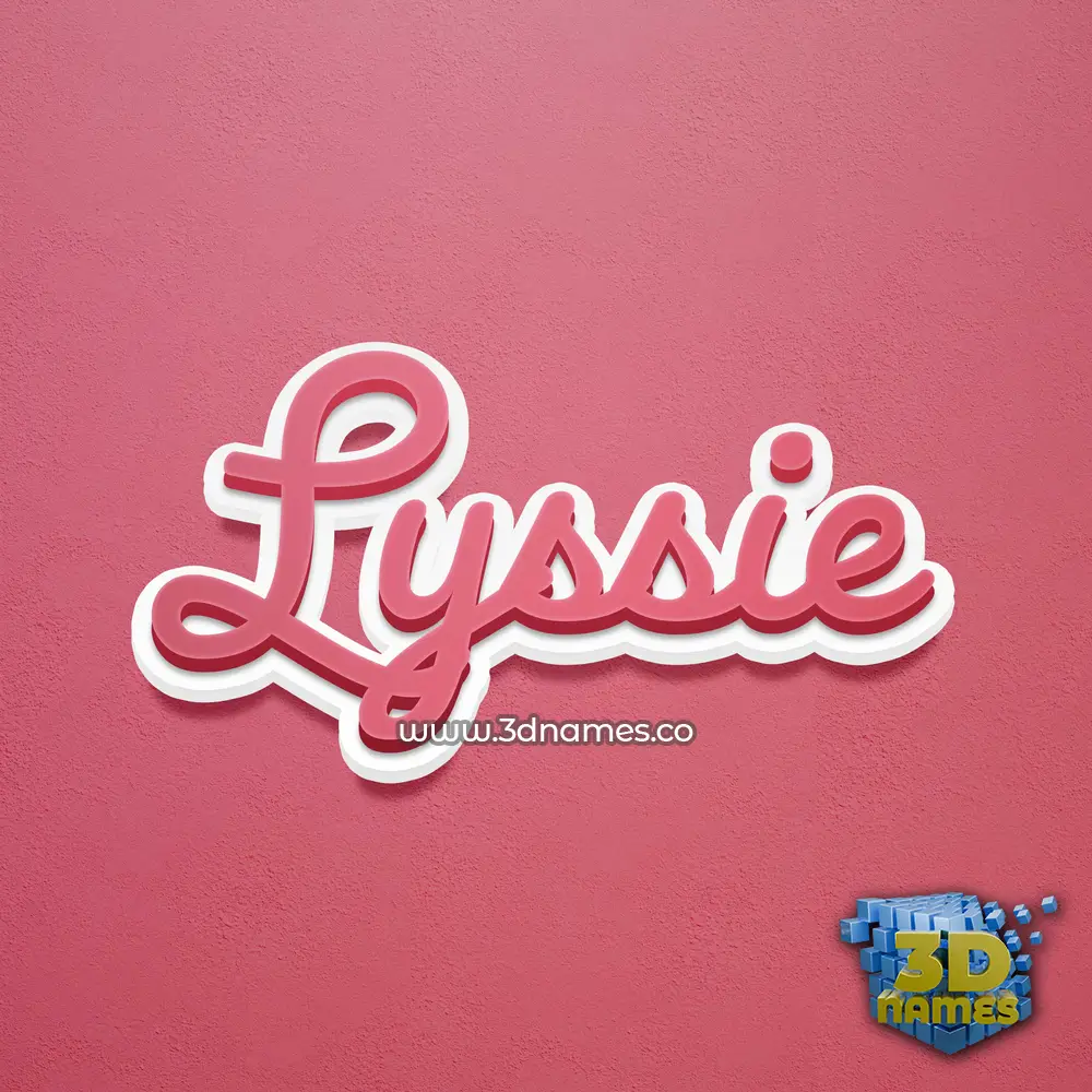 lyssie in Red Scribble style - 3D name wallpaper