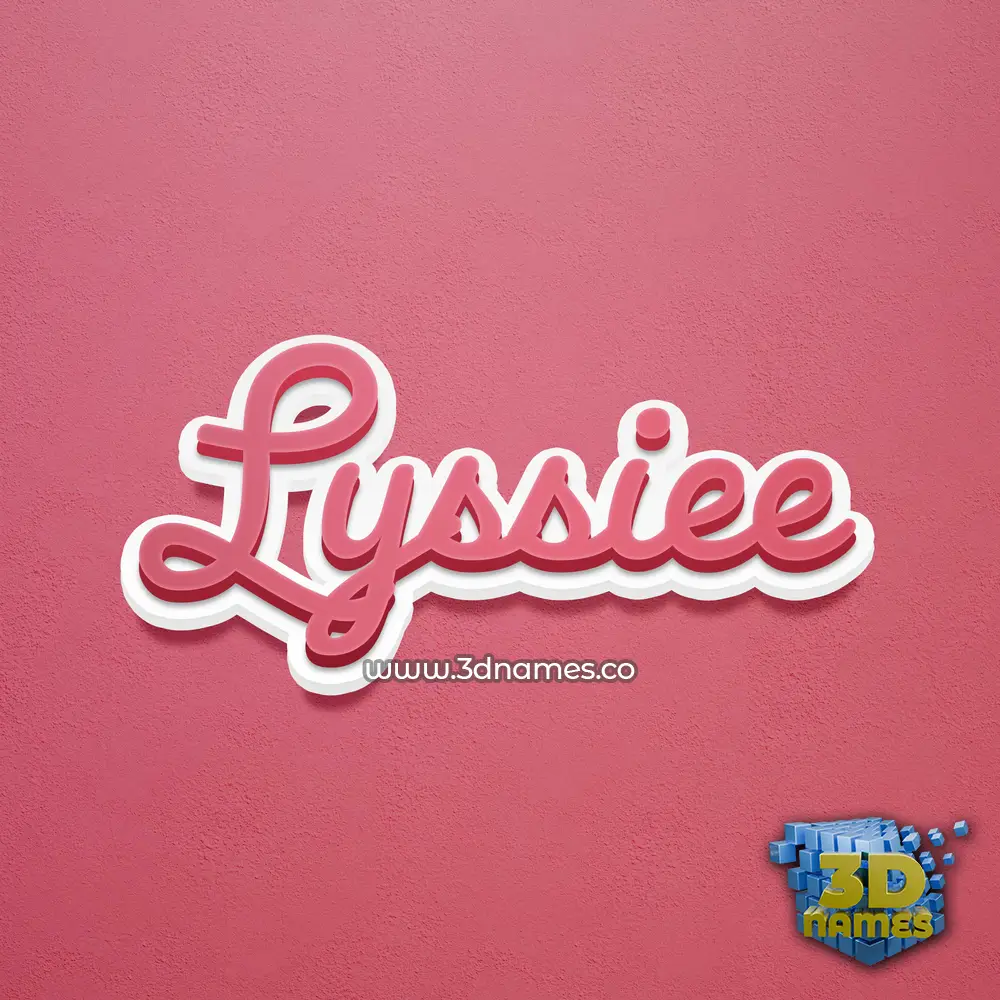 lyssiee in Red Scribble style - 3D name wallpaper