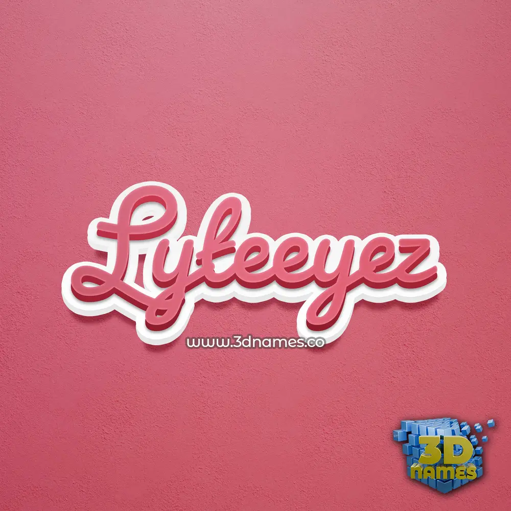 lyteeyez in Red Scribble style - 3D name wallpaper