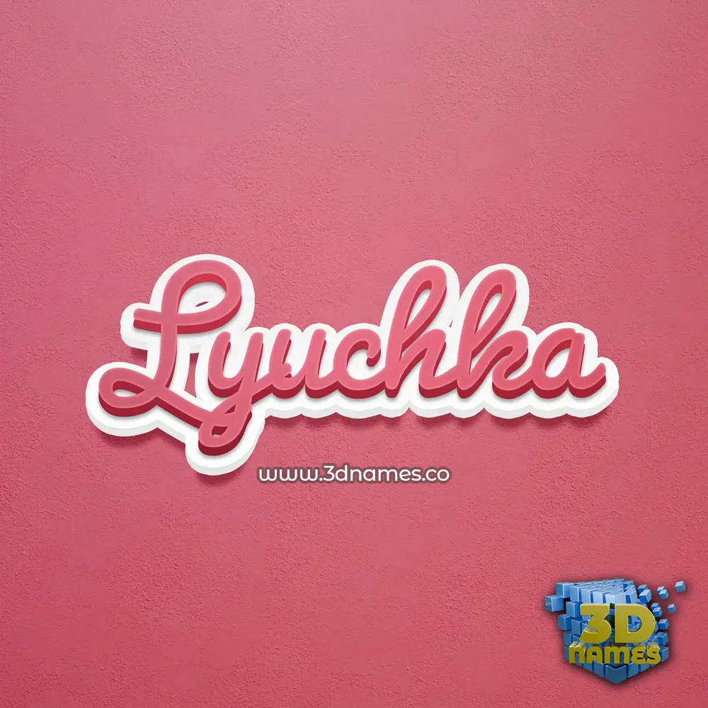 lyuchka in Red Scribble style - 3D name wallpaper