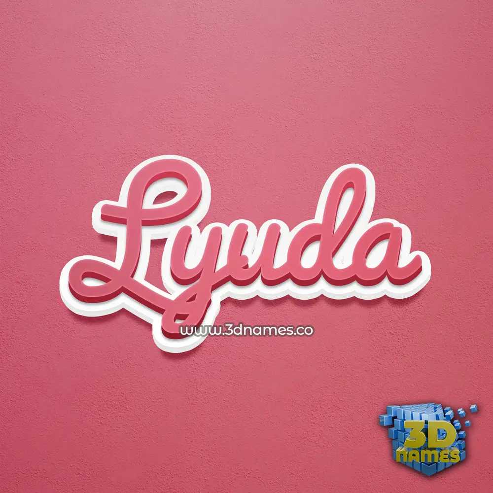 lyuda in Red Scribble style - 3D name wallpaper