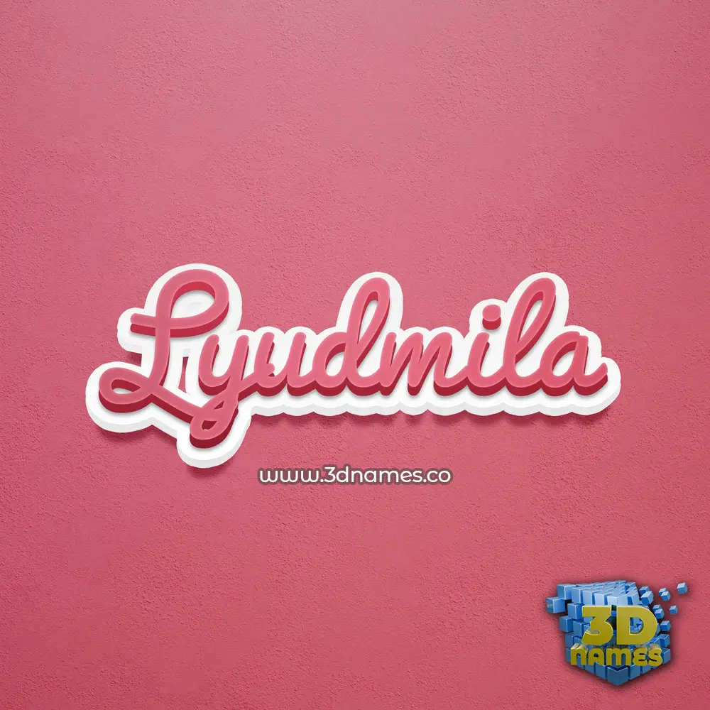 lyudmila in Red Scribble style - 3D name wallpaper