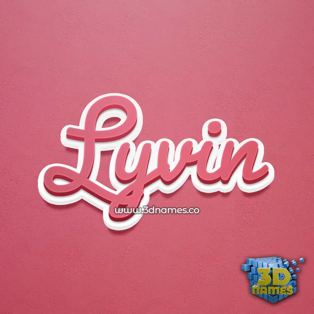 lyvin in Red Scribble style - 3D name wallpaper