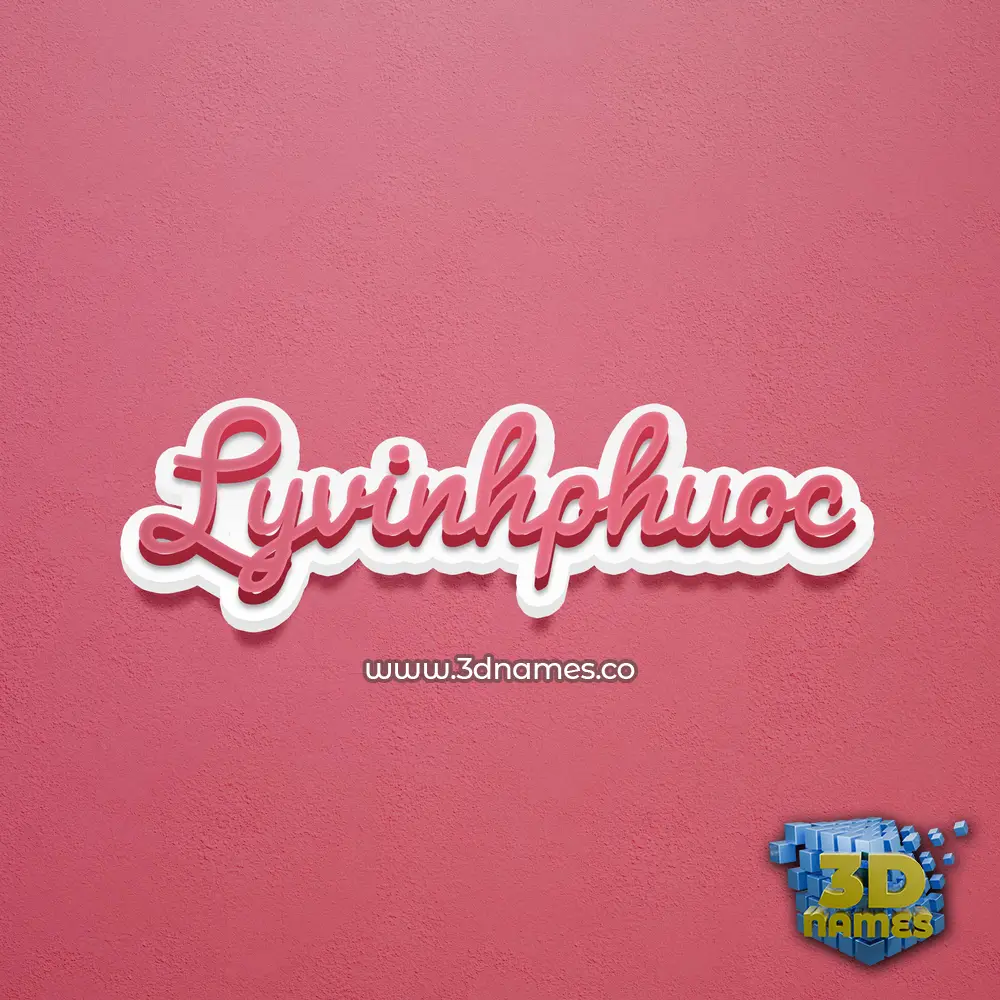 lyvinhphuoc in Red Scribble style - 3D name wallpaper