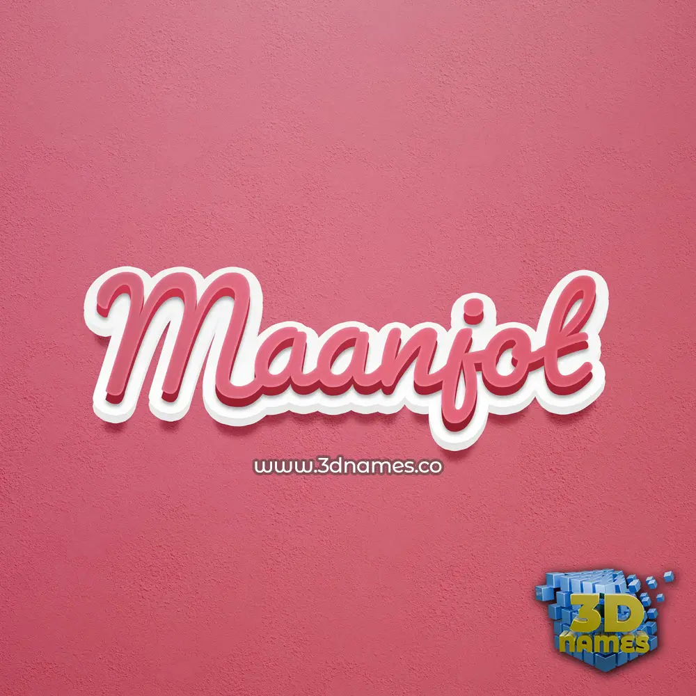 maanjot in Red Scribble style - 3D name wallpaper