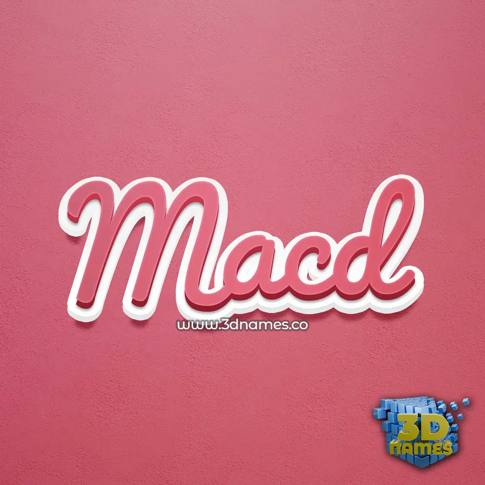 macd in Red Scribble style - 3D name wallpaper