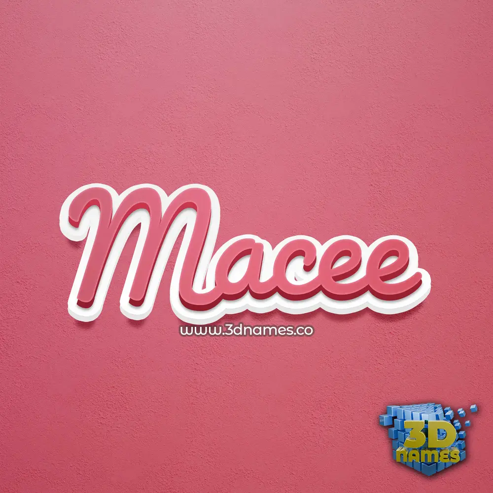 macee in Red Scribble style - 3D name wallpaper