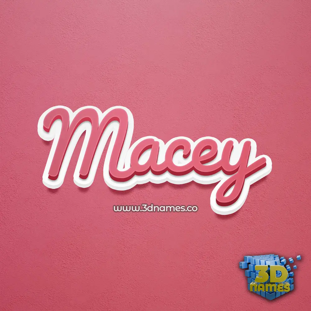 macey in Red Scribble style - 3D name wallpaper