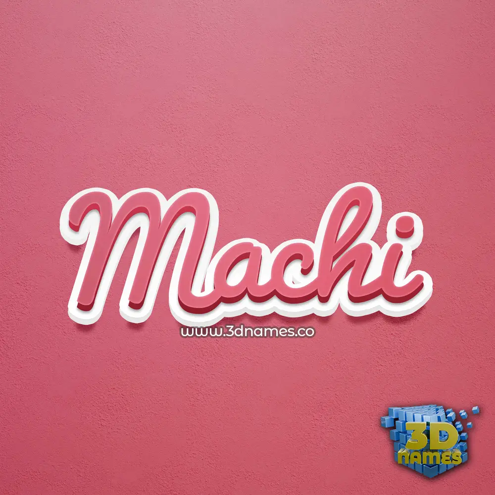 machi in Red Scribble style - 3D name wallpaper