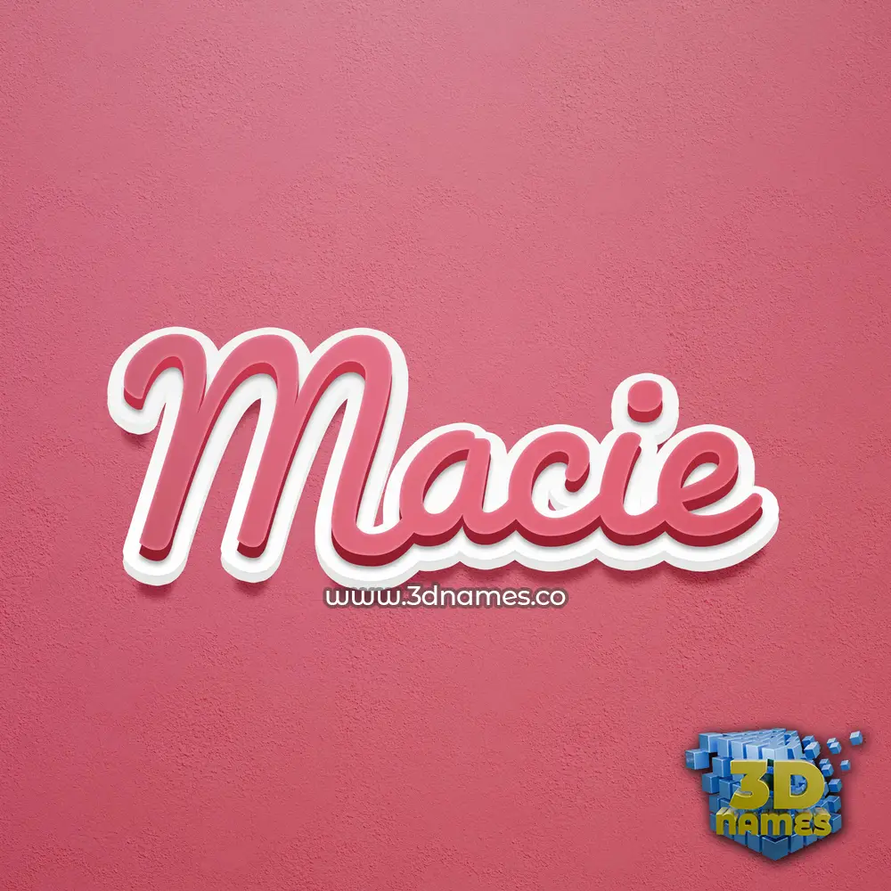 macie in Red Scribble style - 3D name wallpaper