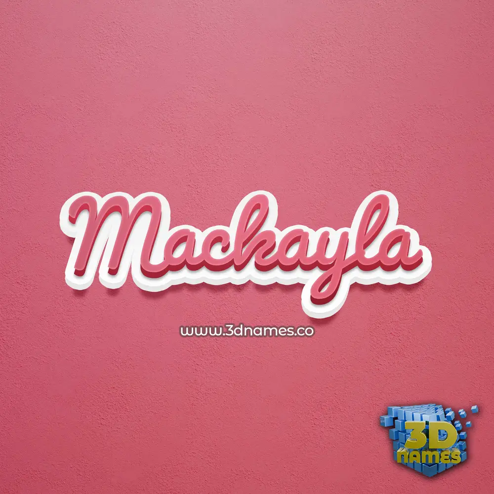 mackayla in Red Scribble style - 3D name wallpaper