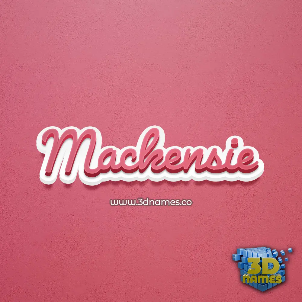 mackensie in Red Scribble style - 3D name wallpaper