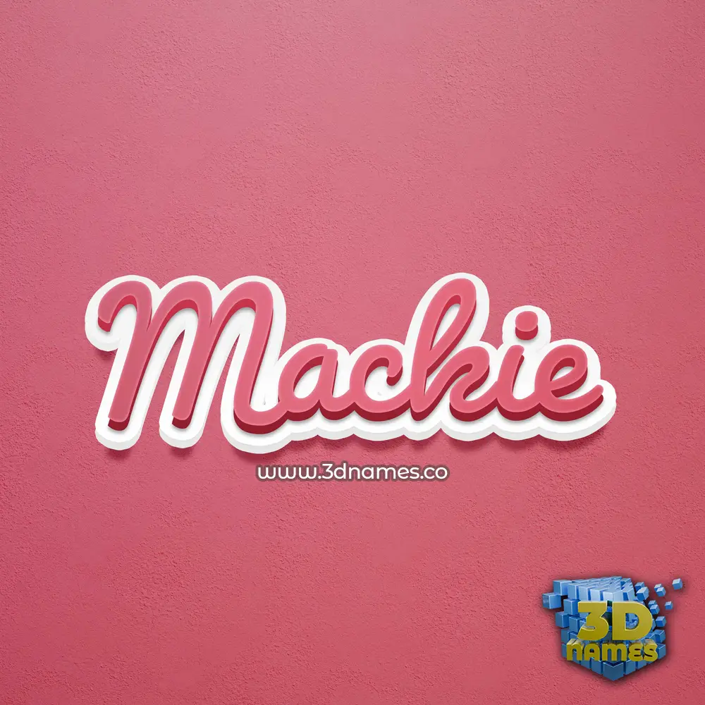 mackie in Red Scribble style - 3D name wallpaper
