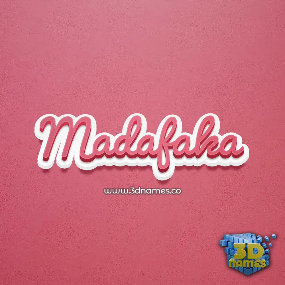 madafaka in Red Scribble style - 3D name wallpaper
