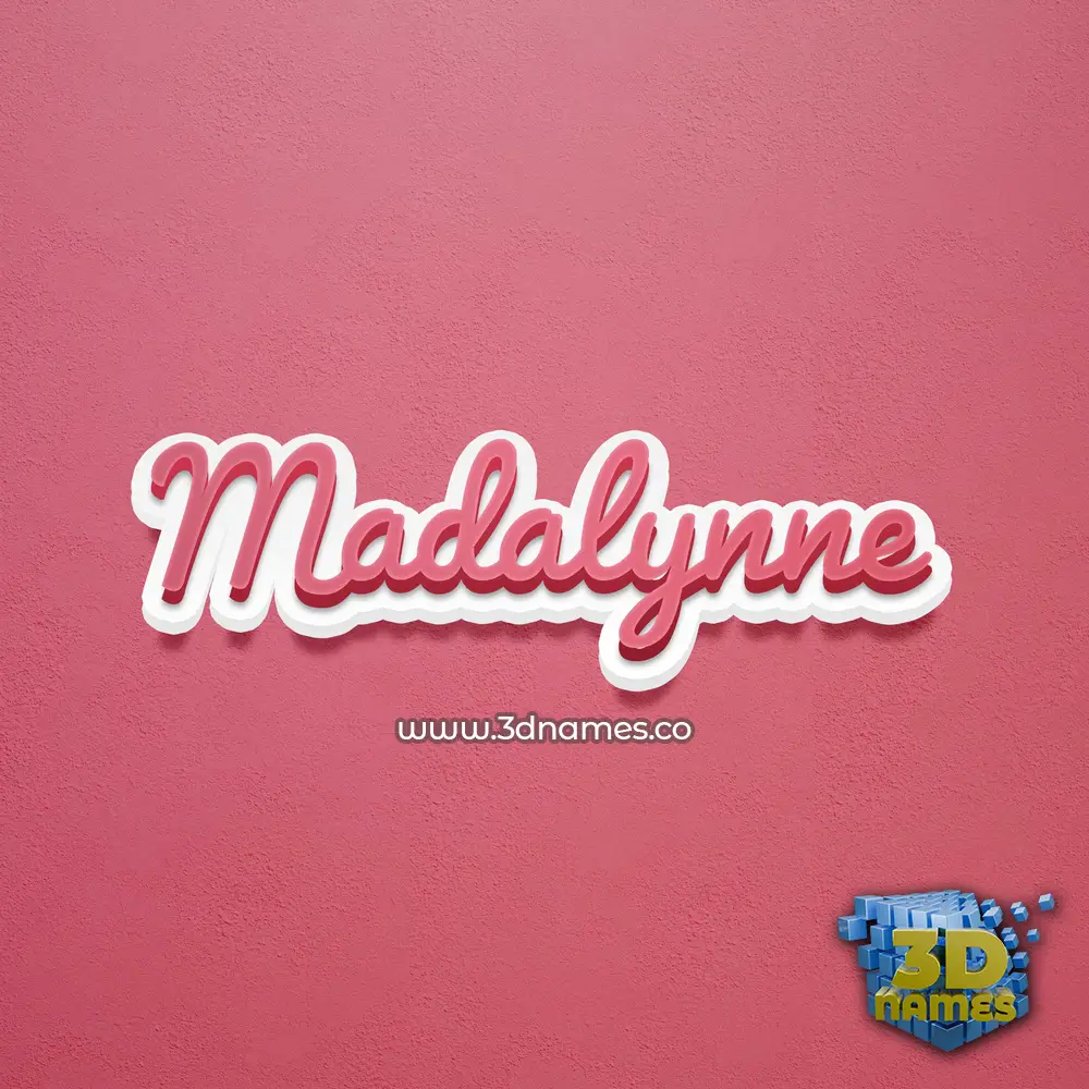 madalynne in Red Scribble style - 3D name wallpaper