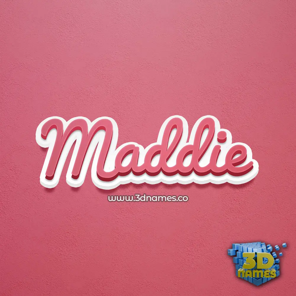 maddie in Red Scribble style - 3D name wallpaper