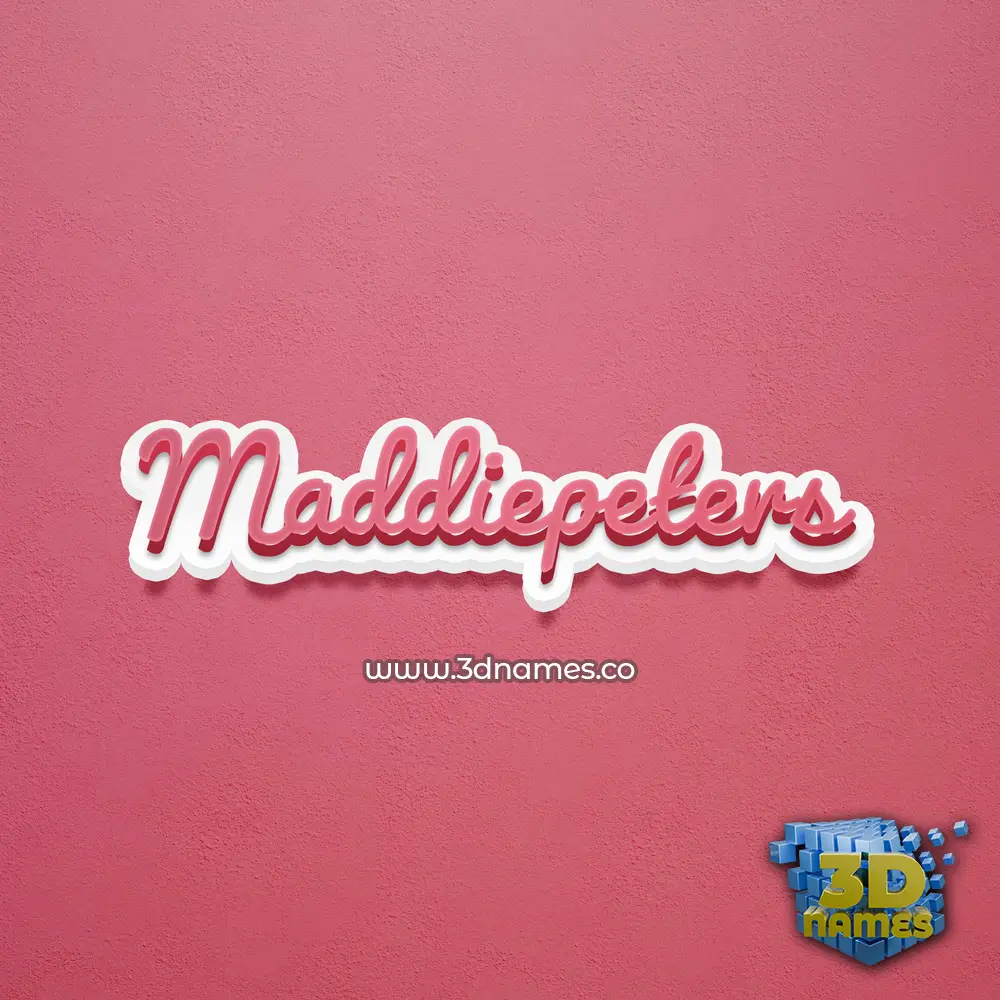 maddiepeters in Red Scribble style - 3D name wallpaper