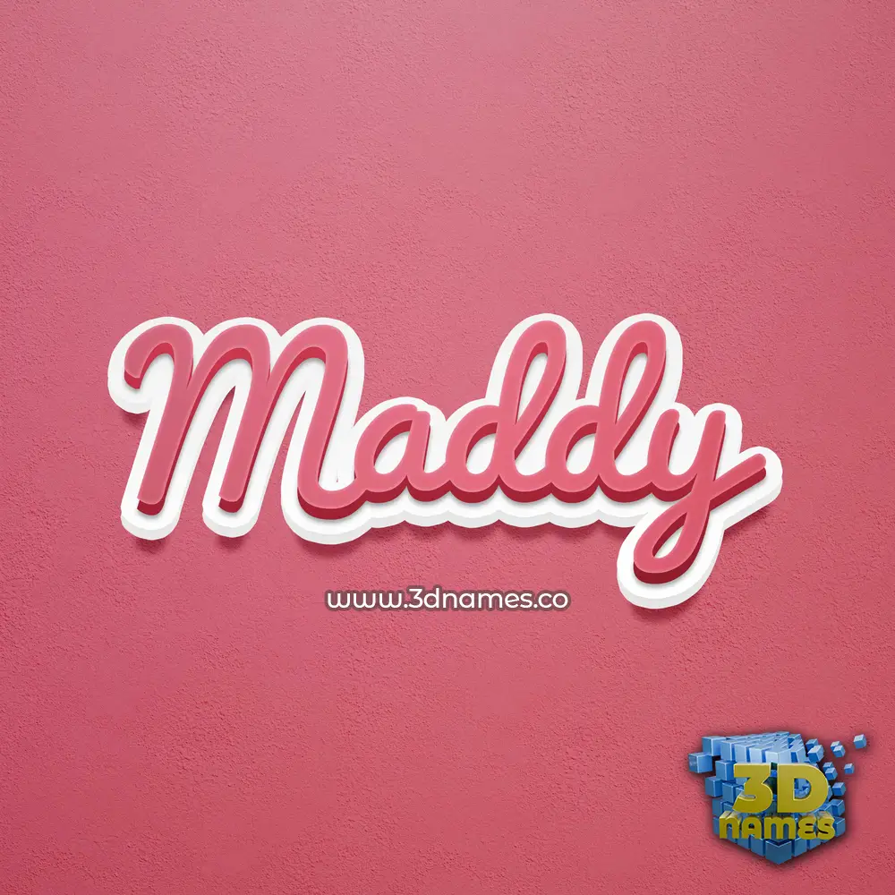 maddy in Red Scribble style - 3D name wallpaper