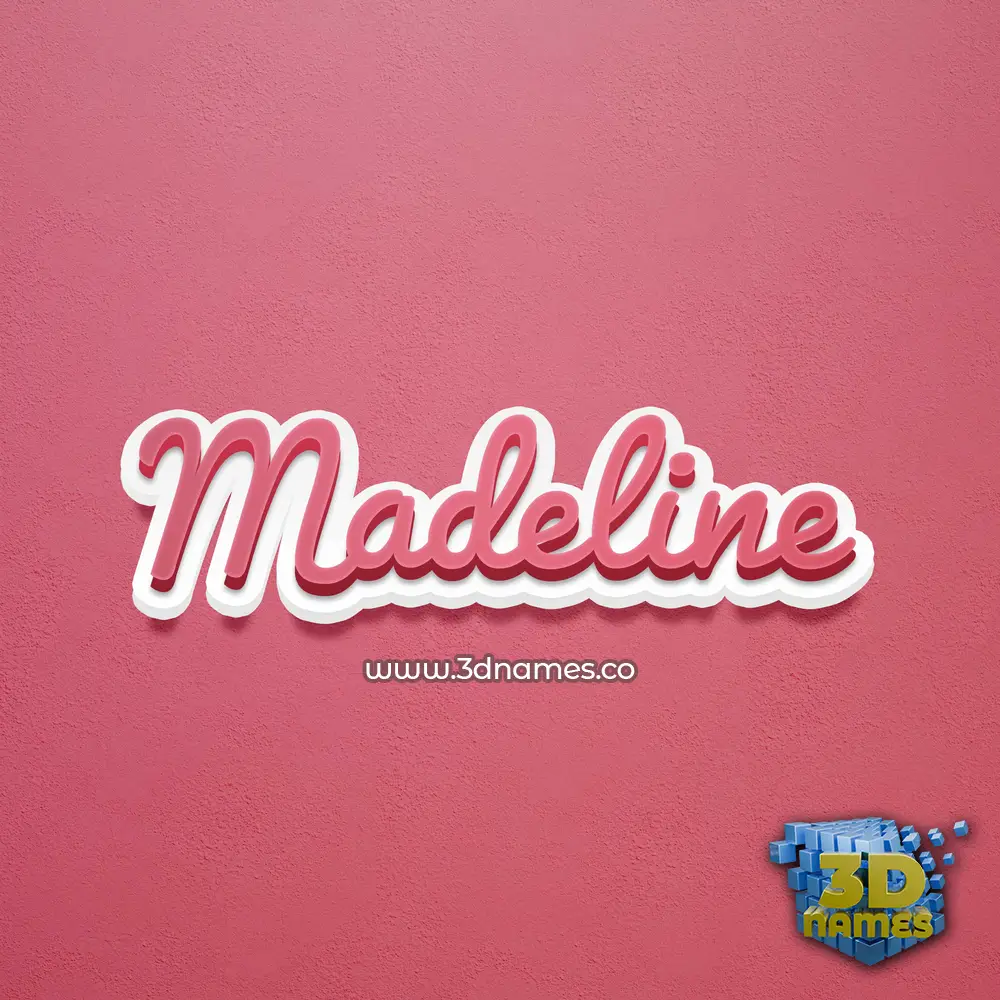 madeline in Red Scribble style - 3D name wallpaper