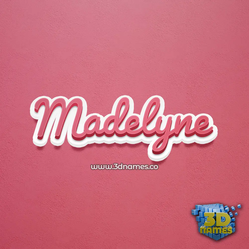 madelyne in Red Scribble style - 3D name wallpaper