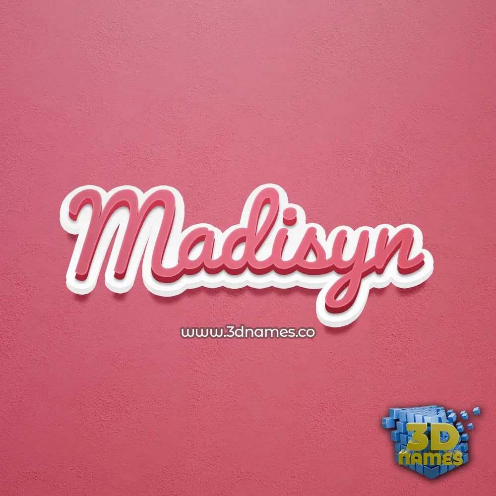 madisyn in Red Scribble style - 3D name wallpaper