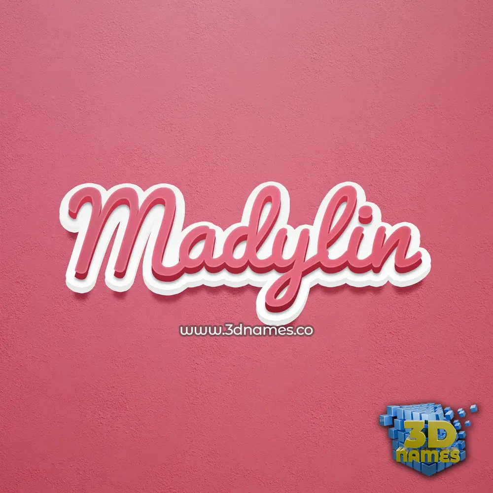 madylin in Red Scribble style - 3D name wallpaper