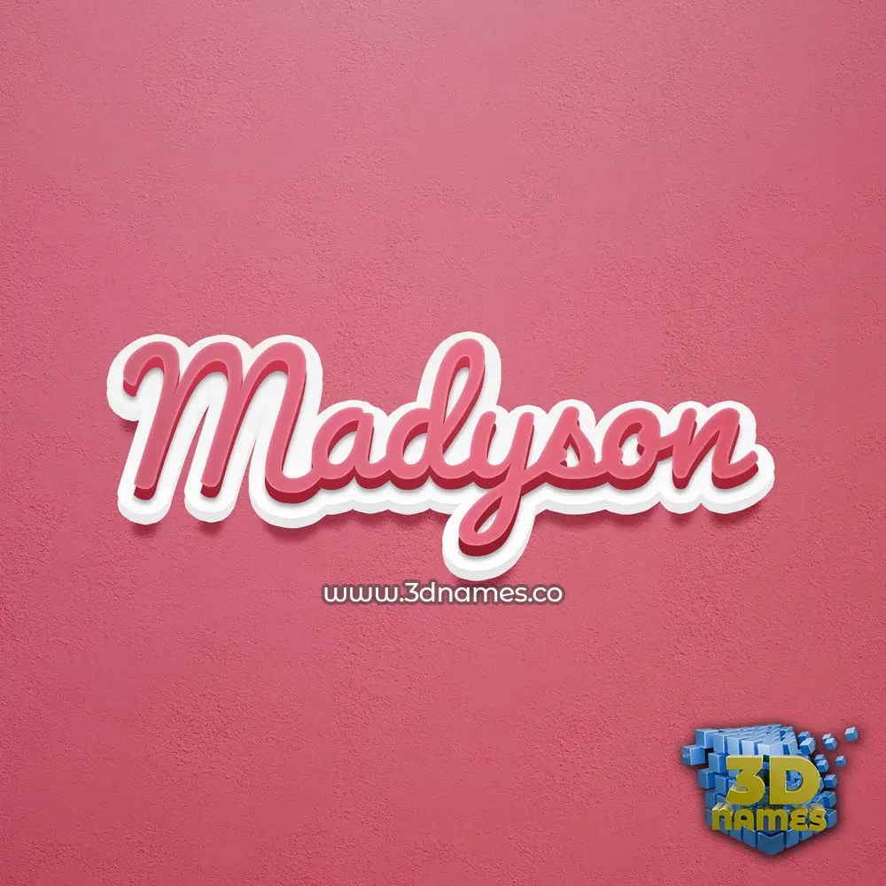 madyson in Red Scribble style - 3D name wallpaper