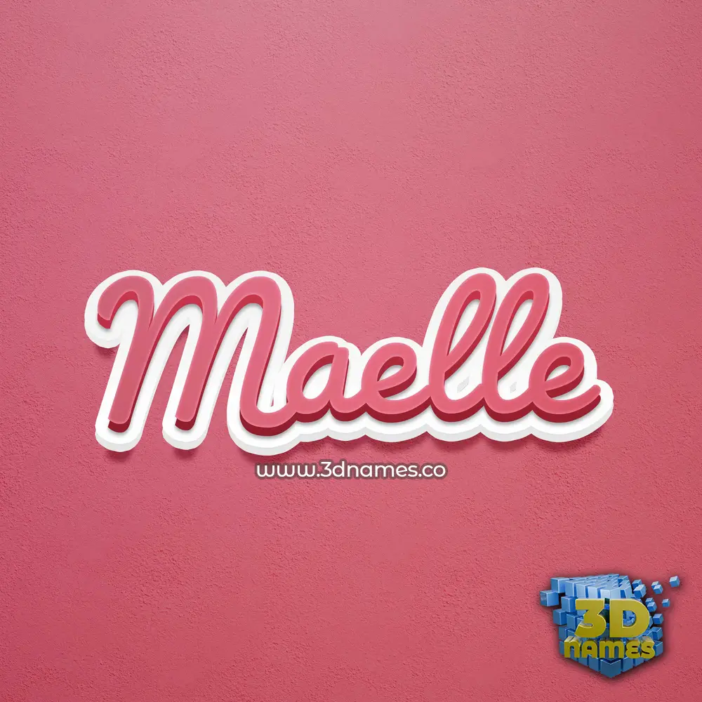 maelle in Red Scribble style - 3D name wallpaper
