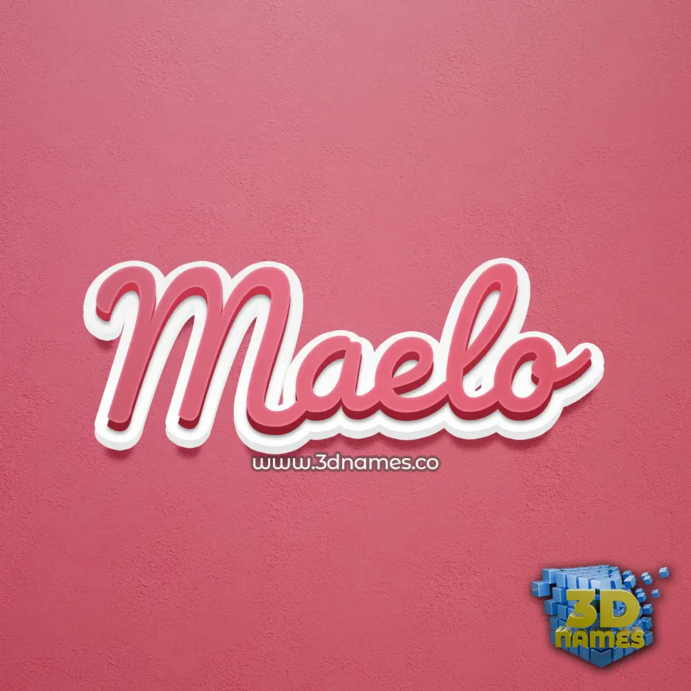 maelo in Red Scribble style - 3D name wallpaper