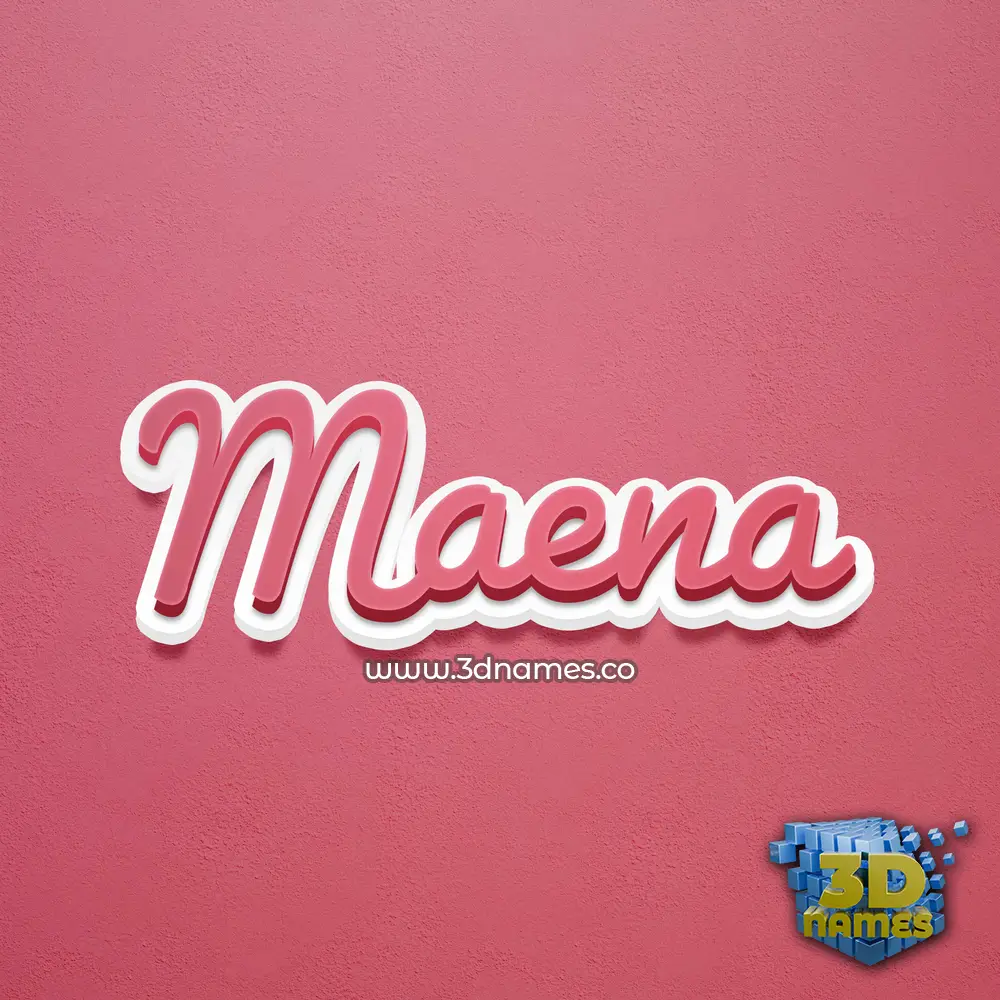 maena in Red Scribble style - 3D name wallpaper