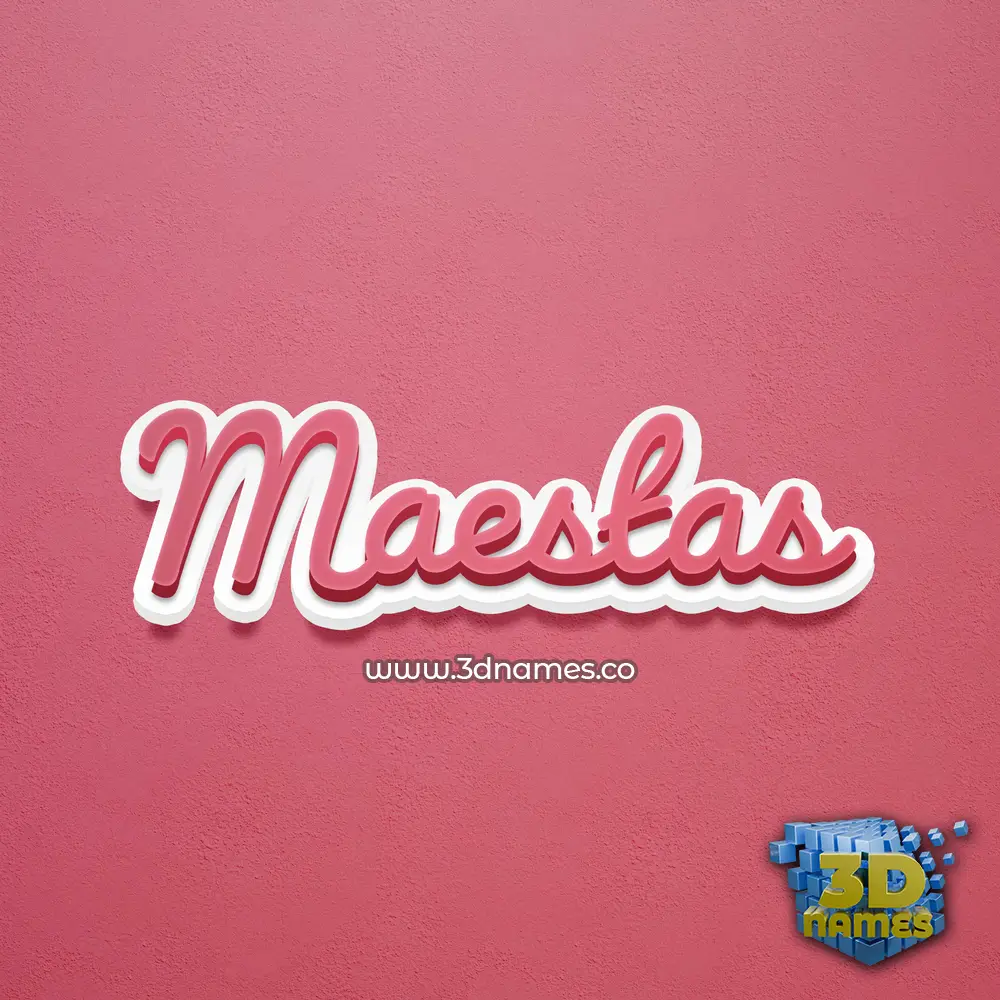 maestas in Red Scribble style - 3D name wallpaper