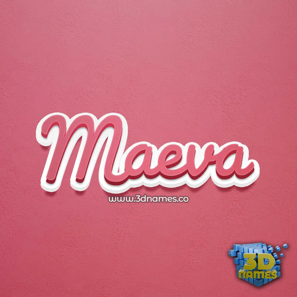 maeva in Red Scribble style - 3D name wallpaper