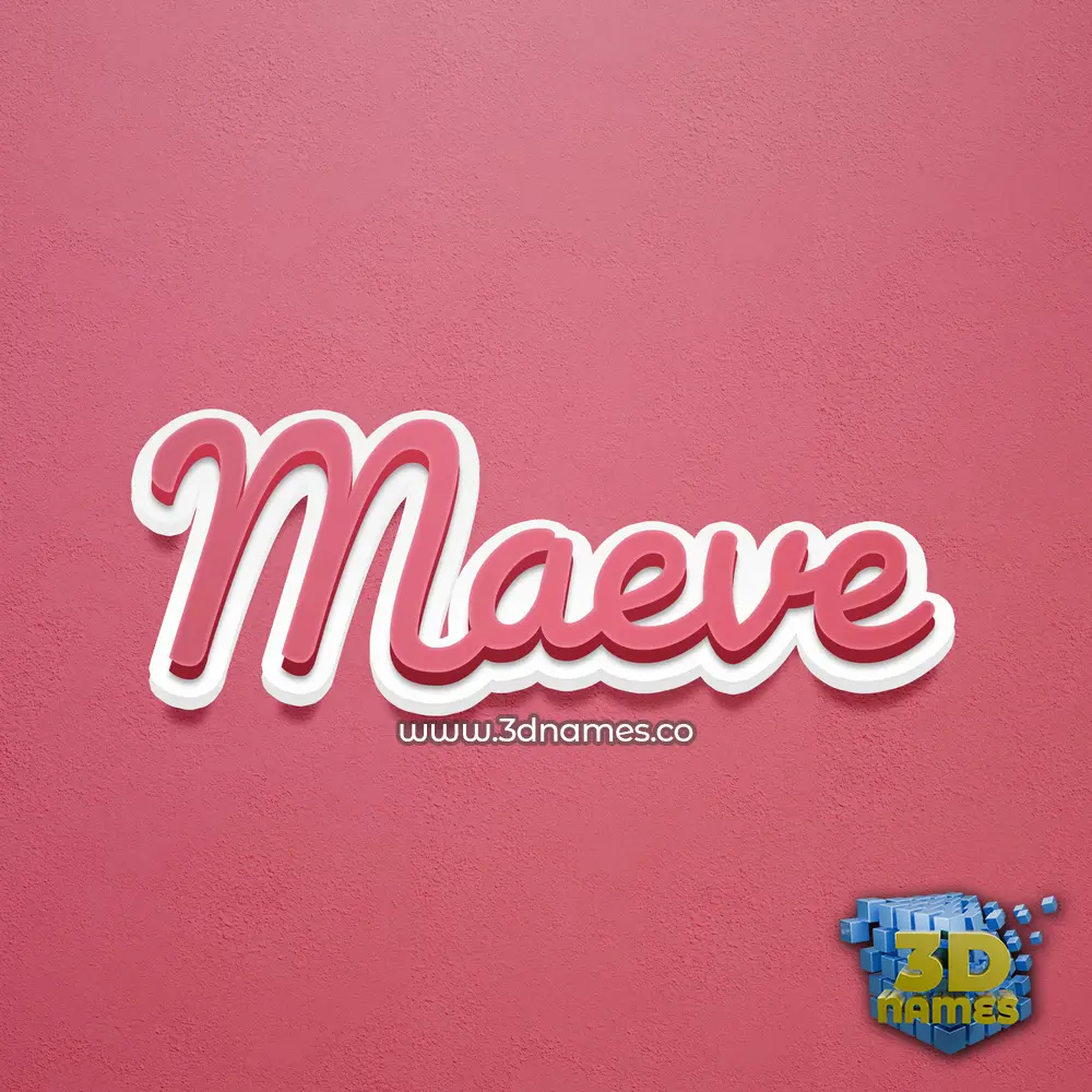 maeve in Red Scribble style - 3D name wallpaper