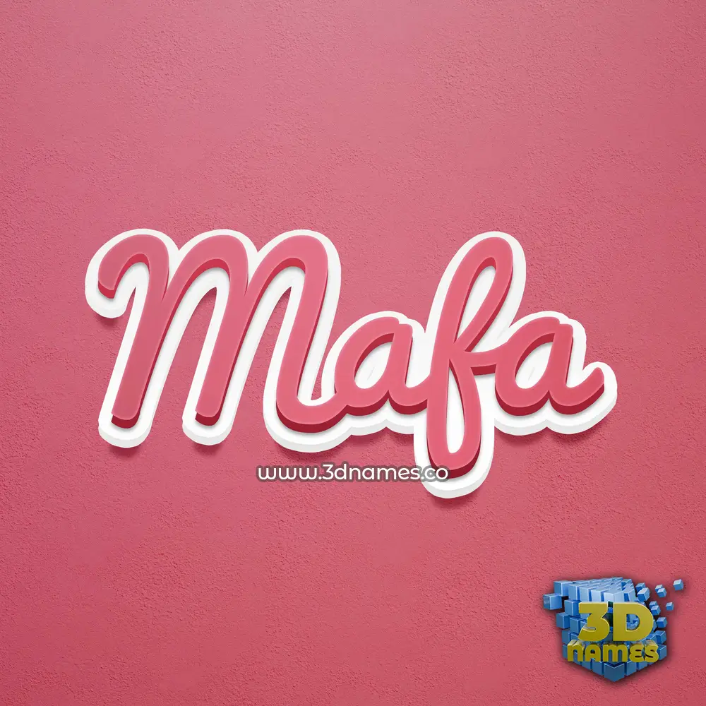 mafa in Red Scribble style - 3D name wallpaper