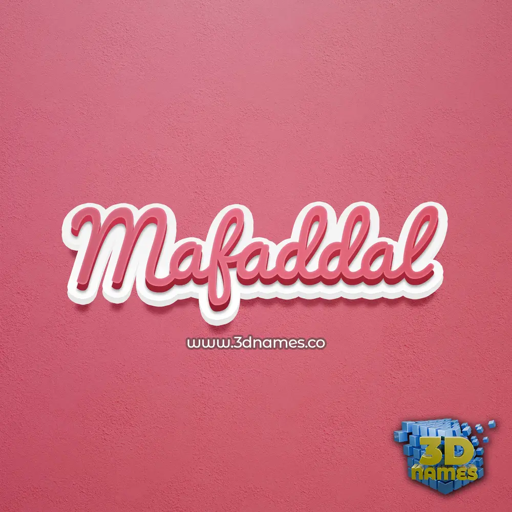 mafaddal in Red Scribble style - 3D name wallpaper