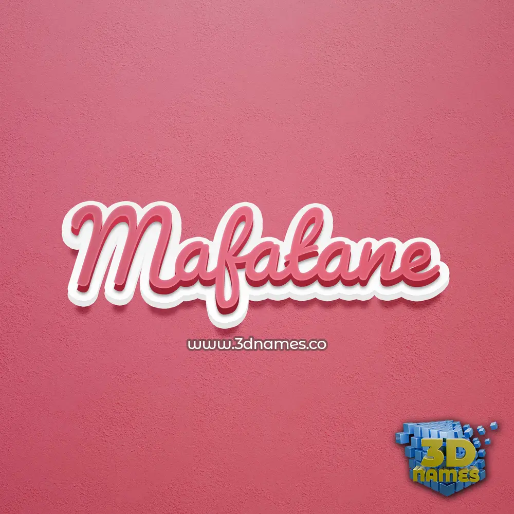 mafatane in Red Scribble style - 3D name wallpaper