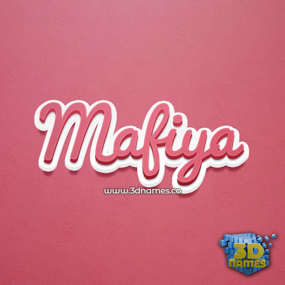 mafiya in Red Scribble style - 3D name wallpaper