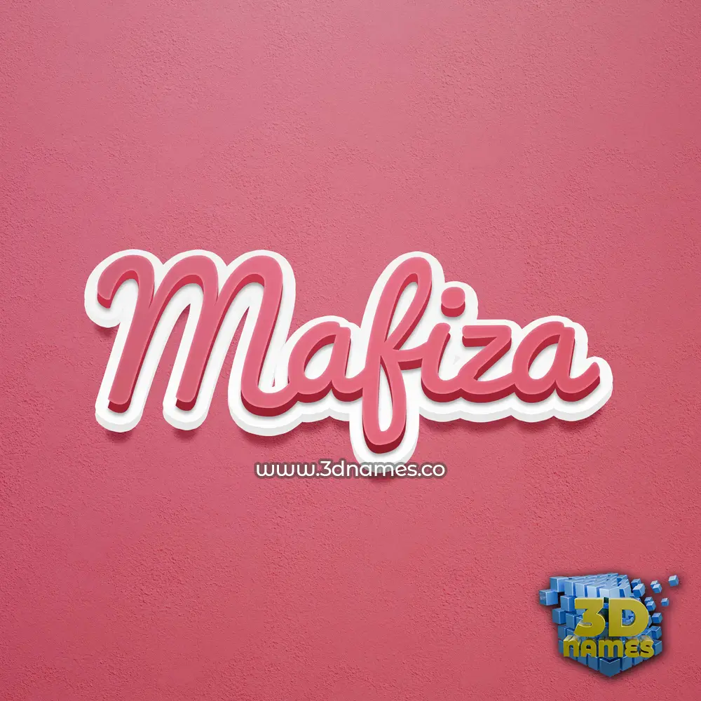 mafiza in Red Scribble style - 3D name wallpaper