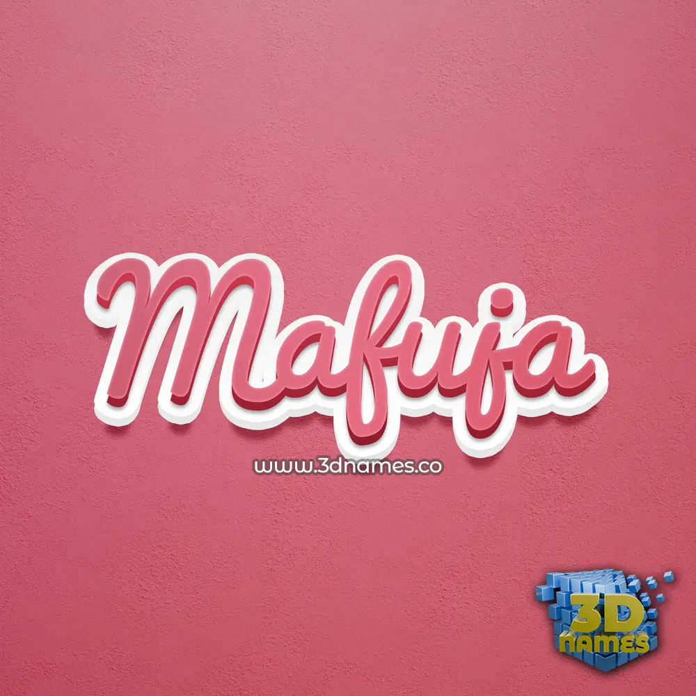 mafuja in Red Scribble style - 3D name wallpaper
