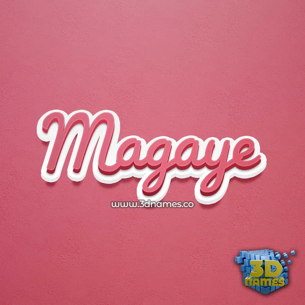 magaye in Red Scribble style - 3D name wallpaper