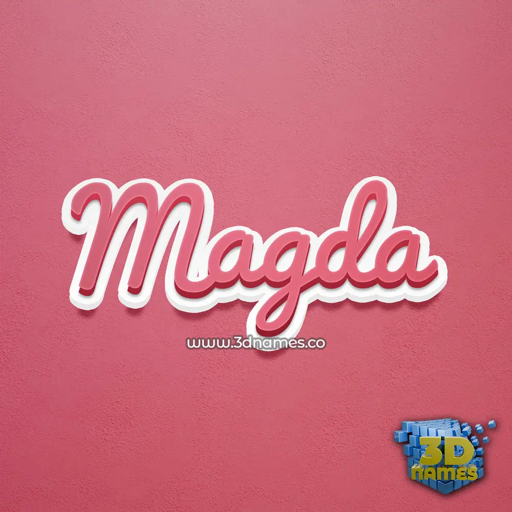 magda in Red Scribble style - 3D name wallpaper